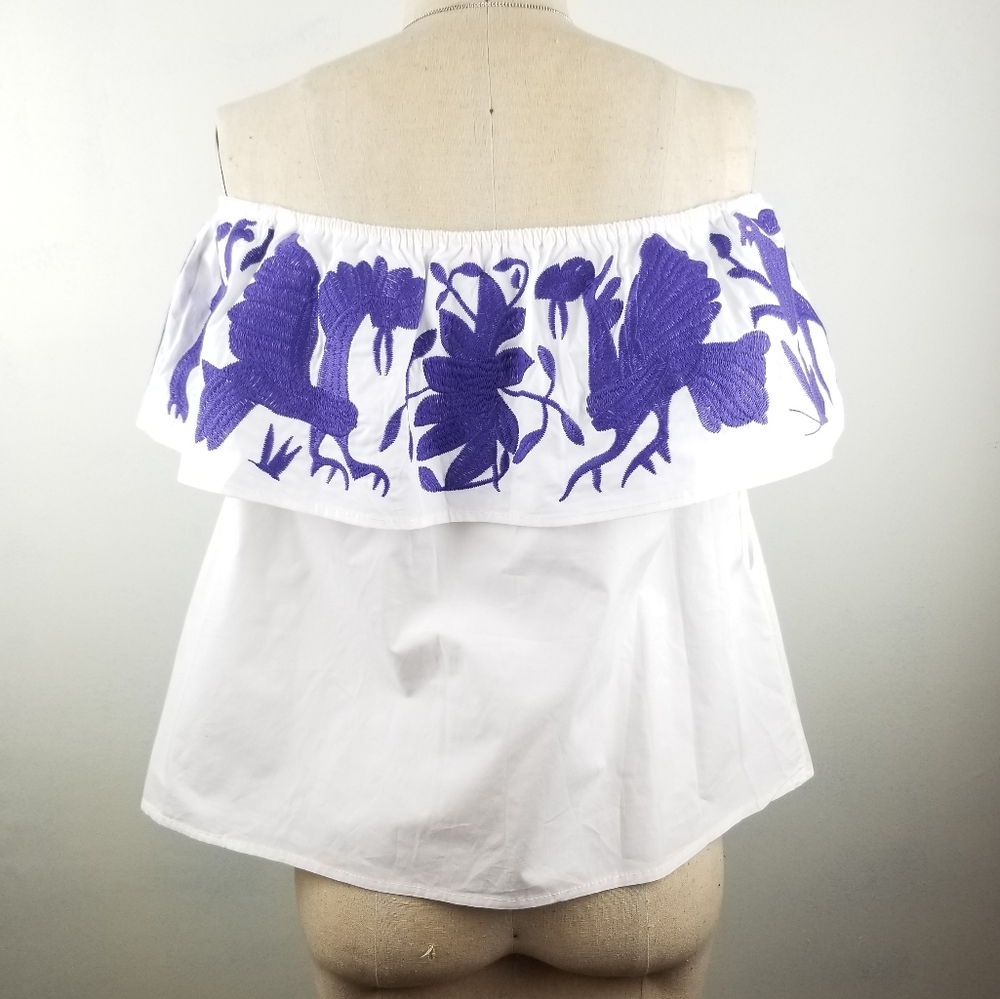 Buddy Love White Embroidered Off Shoulder Blouse - Picture 4 of 7